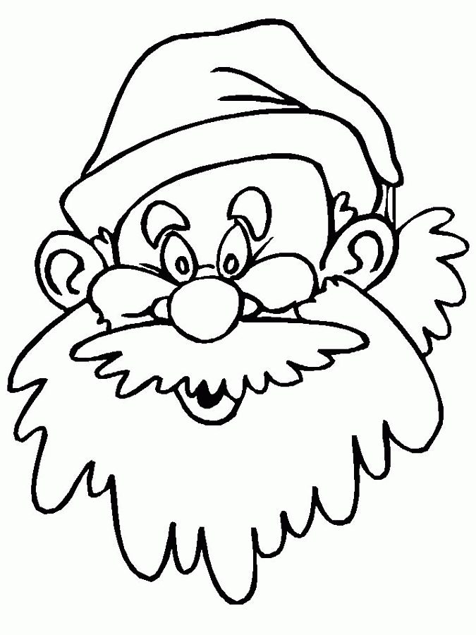 Father Christmas Face Colouring