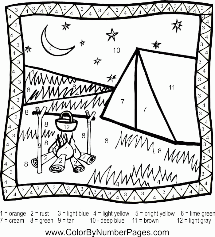camping outdoor Colouring Pages (page 3)