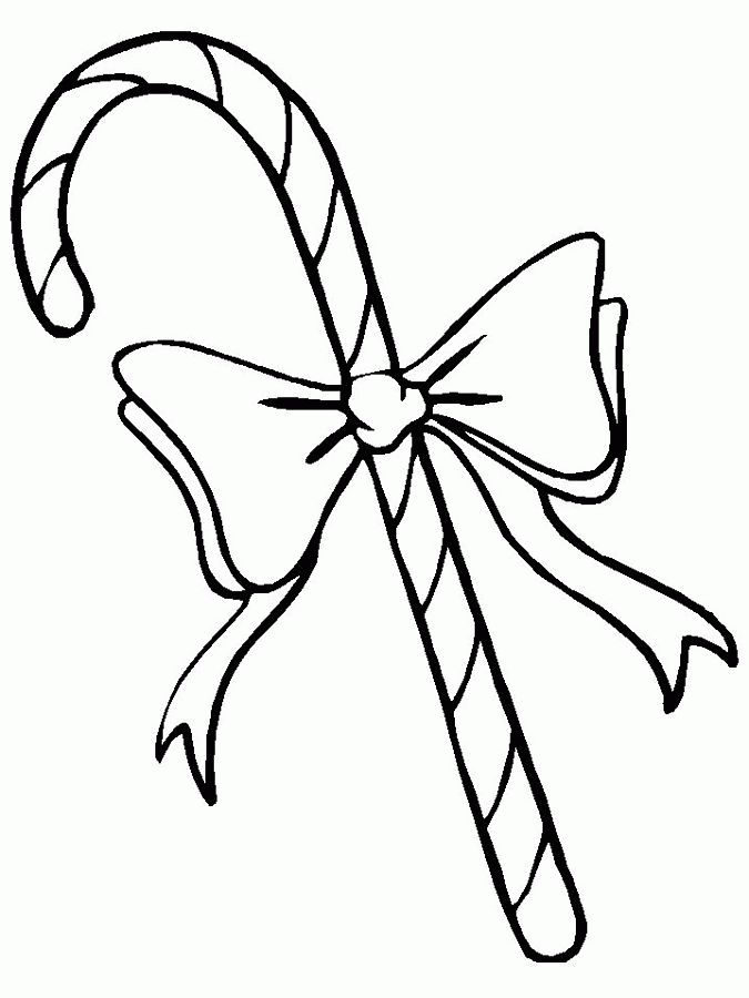 Candy Cane Free Printable Kids Christmas Coloring Pages
