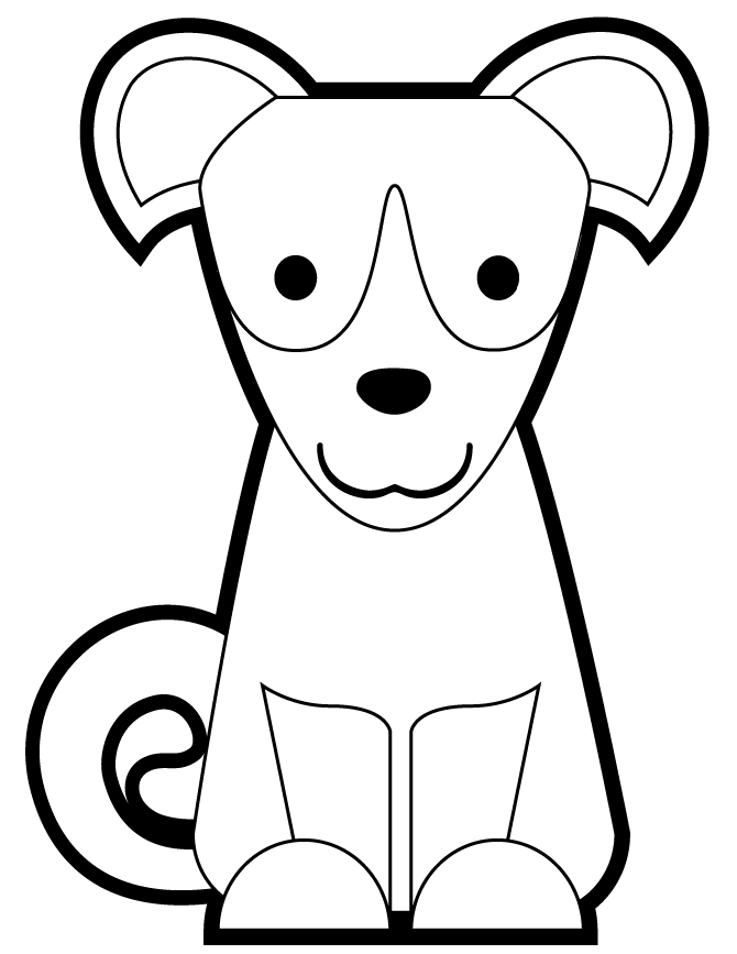 Cute puppy Colouring Pages