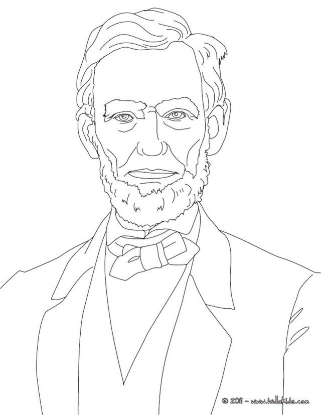 Abraham Lincoln Coloring Pages For Kids