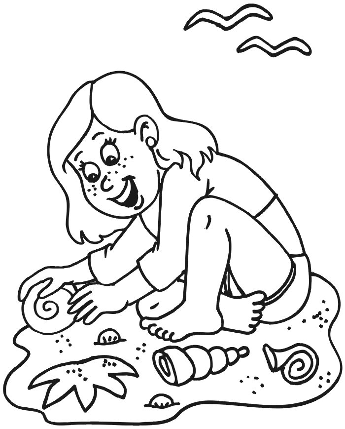 y shell Colouring Pages