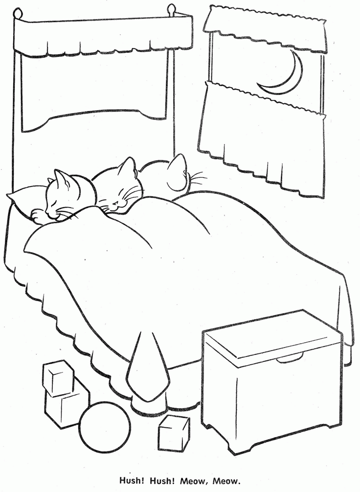 Download Three Little Kittens Coloring Page - Coloring Home