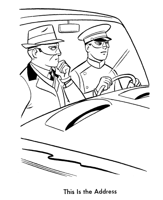Green Hornet and Kato Coloring Pages - Green Hornet and Kato 