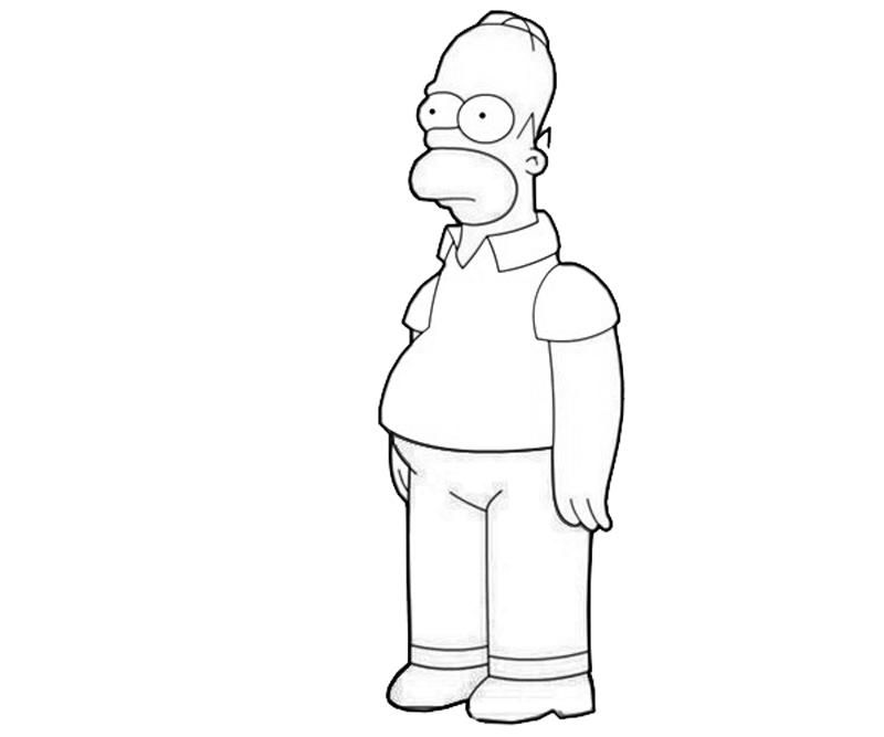 Homer Coloring Page