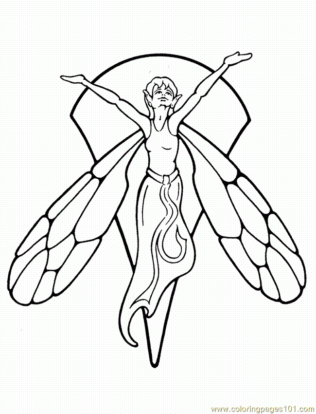 Coloring Pages Fairy Coloring Pages003 (Cartoons > Others) - free 