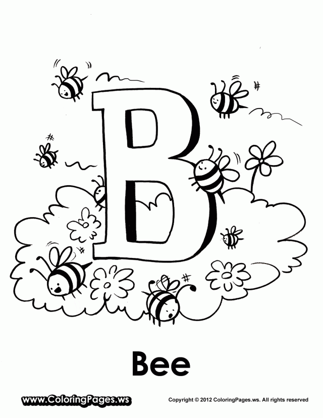 B Is For Bee Coloring Page Summer School Pinterest 230845 Bee 