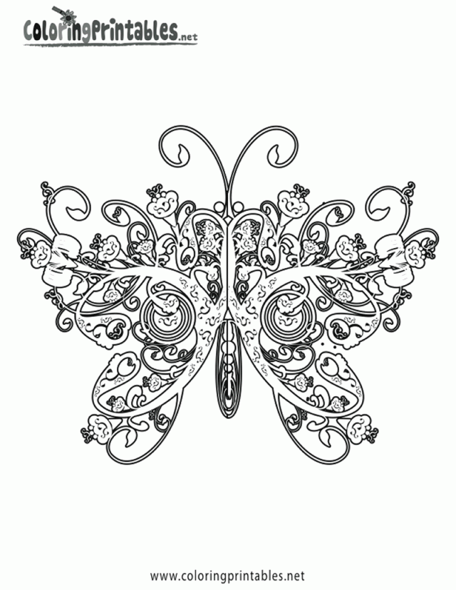 Butterfly Coloring Pages For Kids To Print Hard Butterflies 121593 