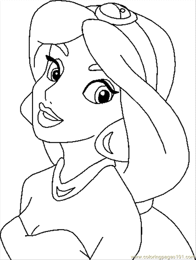 princesses jasmine Colouring Pages