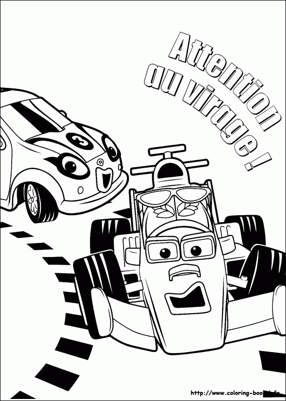 roary the racing car coloring page for kids