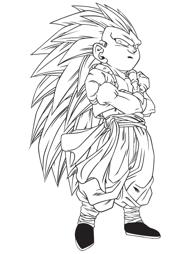 Dragon Ball Z Gotrunks Coloring Page Free Printable Coloring Pages 