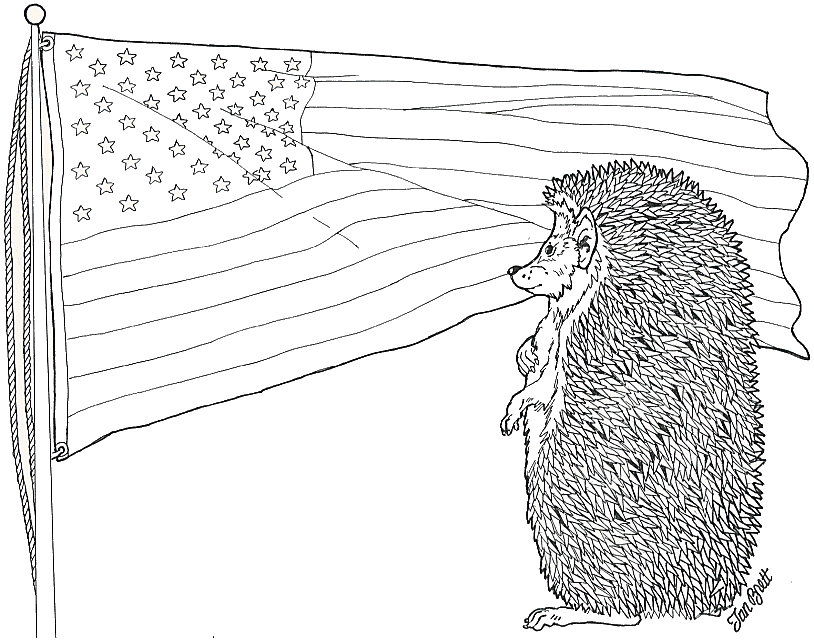 Pledge Allegiance to the Flag coloring page