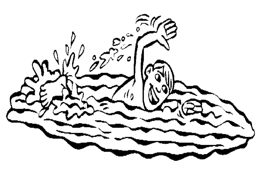 Swimming-coloring-8 | Free Coloring Page Site