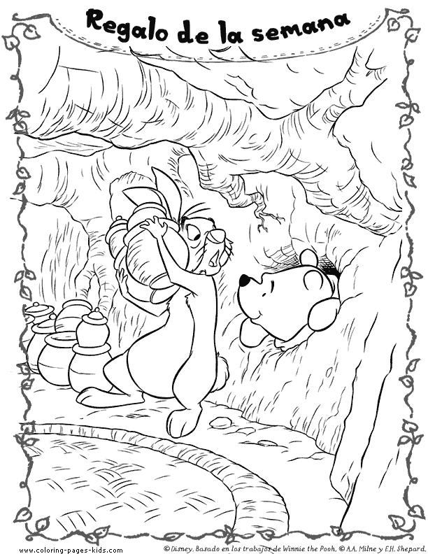 Winnie the Pooh coloring pages - Printable Disney coloring pages 