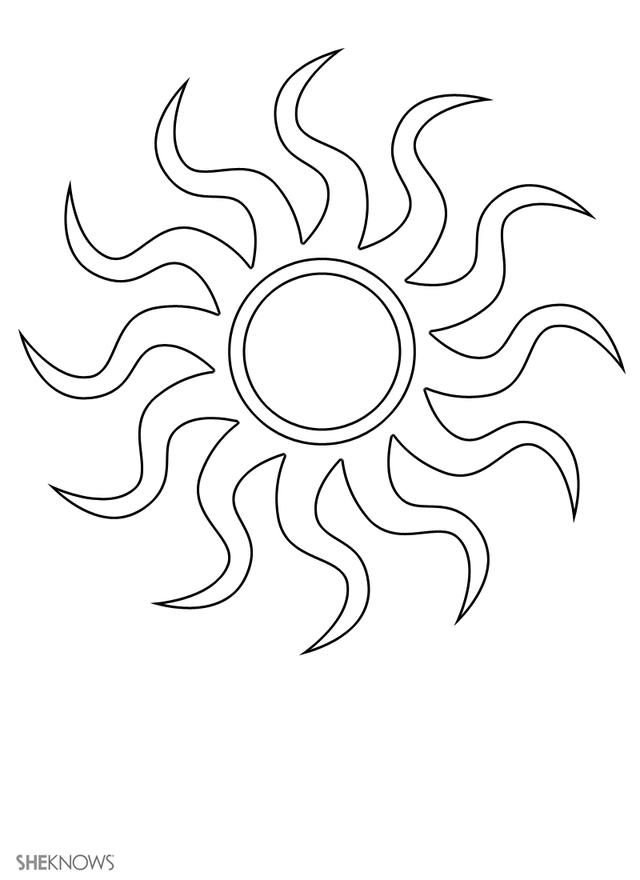 Sunburst - Free Printable Coloring Pages | Tattoos