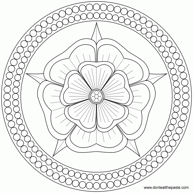Don't Eat the Paste: Rose and Pearls Mandala