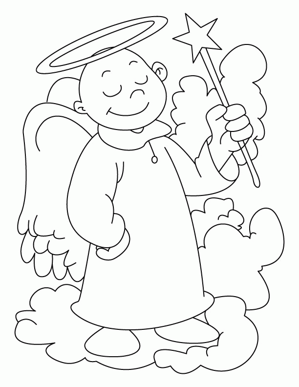 Angel coloring page | Download Free Angel coloring page for kids 