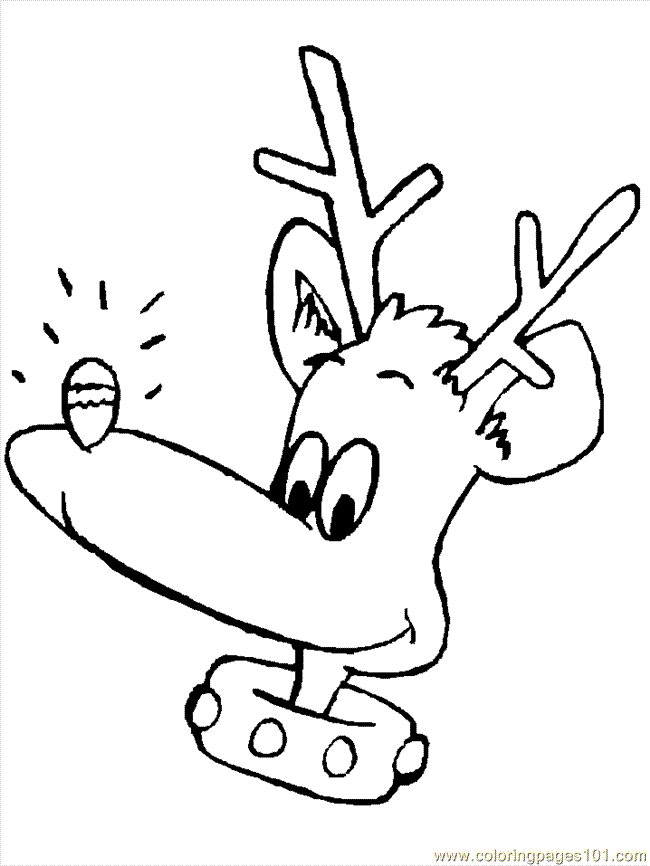 Coloring Pages Christmas Reindeer (6) (Cartoons > Christmas 