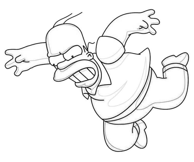 Homer Simpson Coloring Pages - Coloring Home