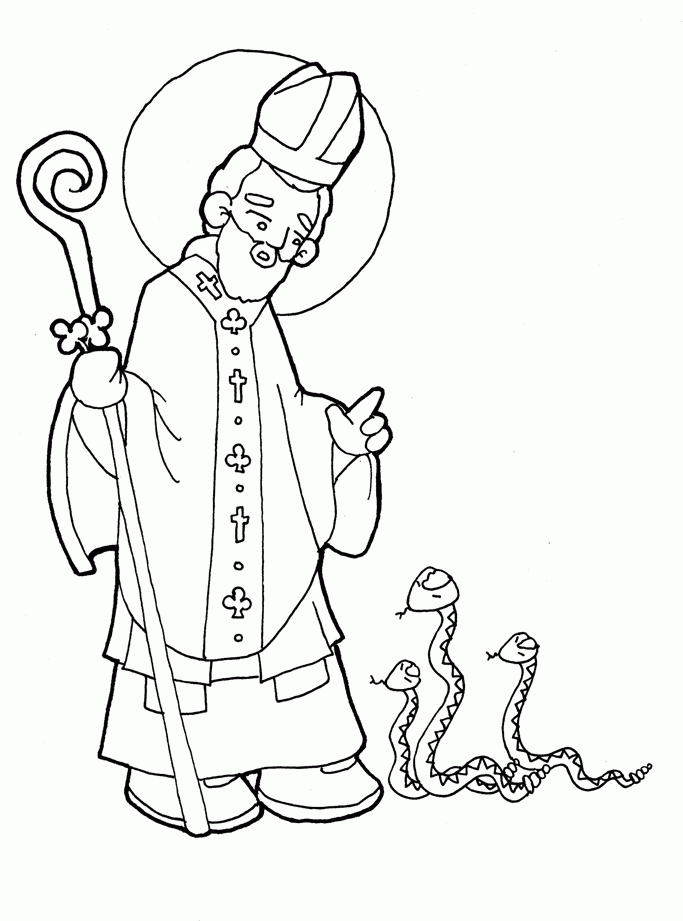 St. Patrick Catholic Coloring Page | Liturgical Year - Spring | Pinte…