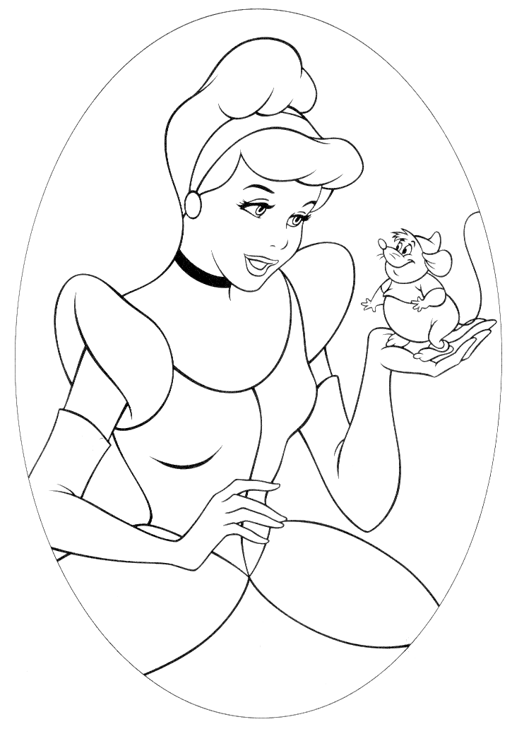 Free Printable Colouring Pictures Of Cinderella