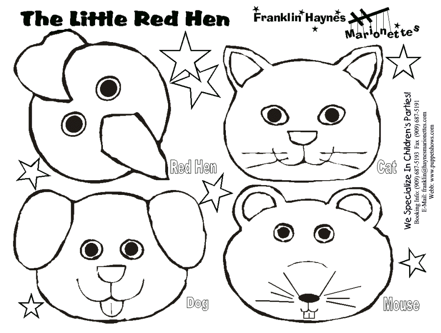 Little Red Hen Coloring Page - Coloring Home
