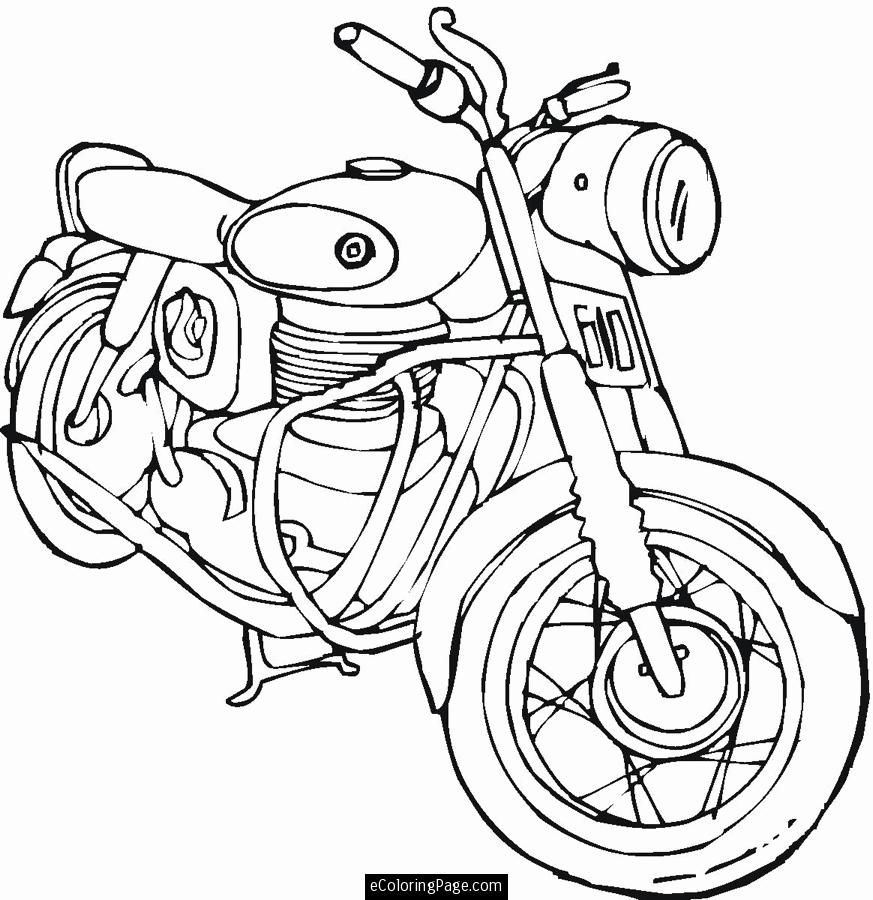 Motorcycle Harley Davidson Printable Coloring Page | ecoloringpage 