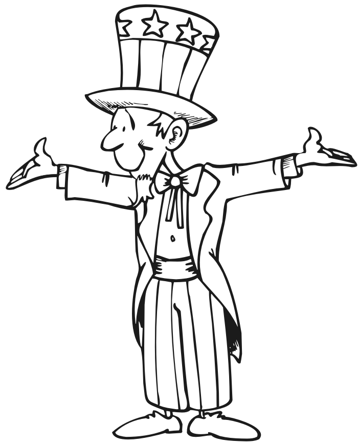 Uncle Sam Coloring Page - Coloring Home