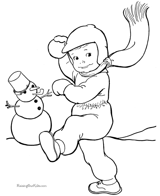Free Coloring Pages For Winter Coloring Home