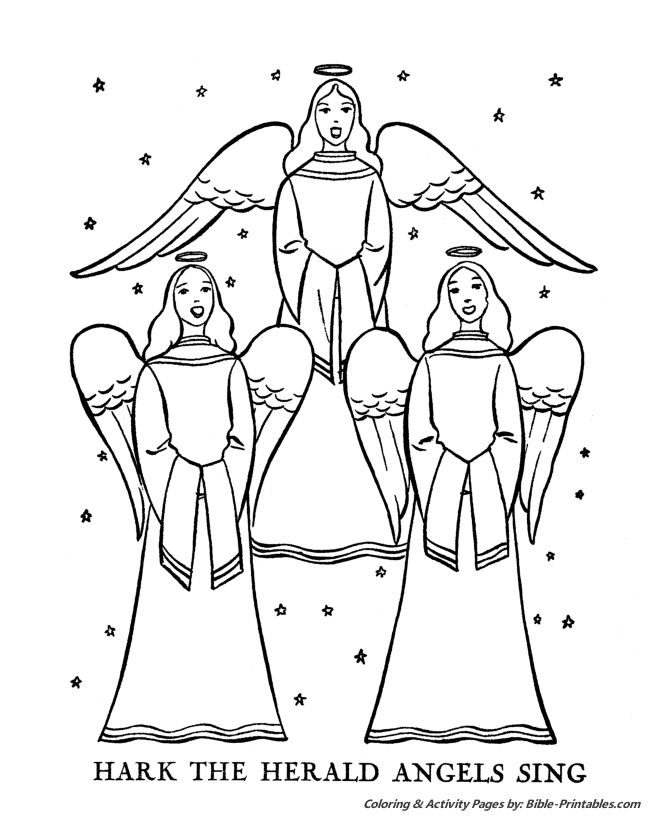 Bible Printables: The Christmas Story Coloring Pages - Hark the 