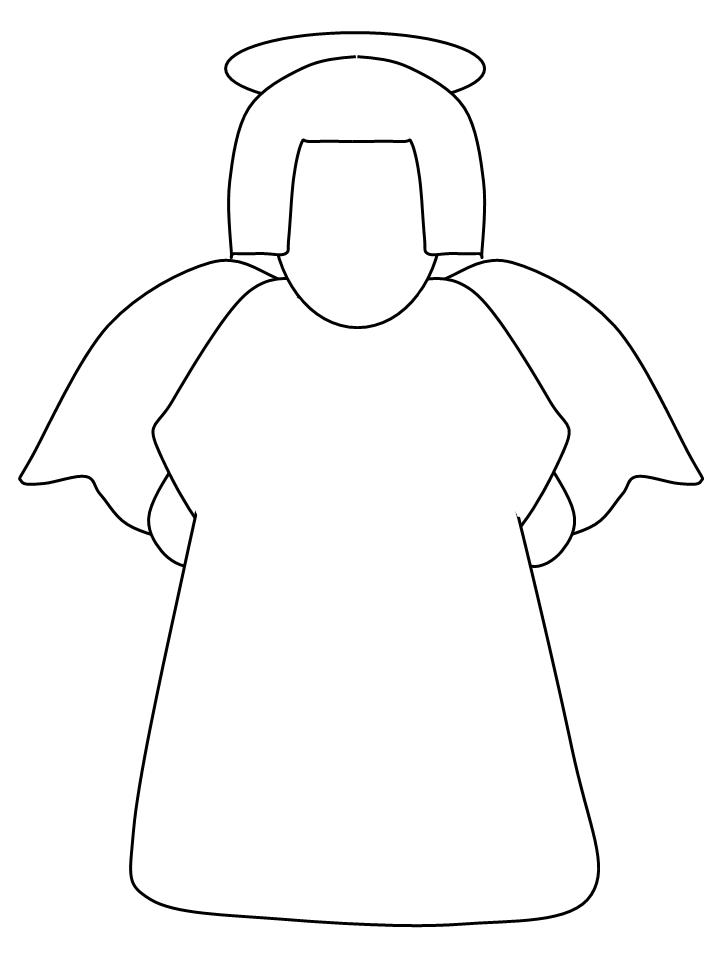 Printable Angel Simple-shapes Coloring Pages - Coloringpagebook.com
