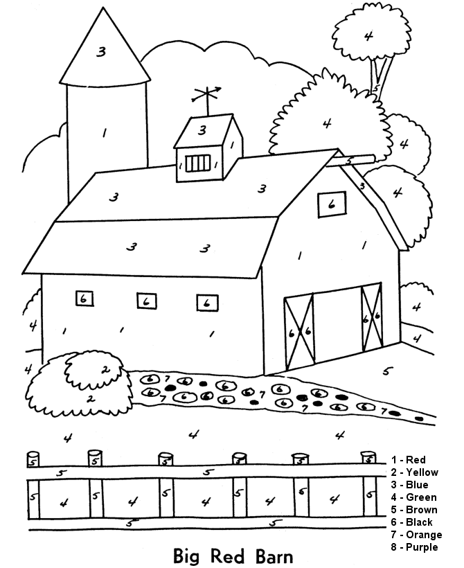 Color by Number Coloring Page | Easy beginner Follow the color 
