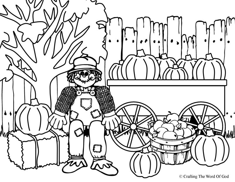 halloween scarecrow coloring pages 001. free printable scarecrow ...