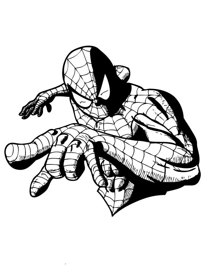 Spider Man Face Template Cut Out Coloring Page | Free Printable 