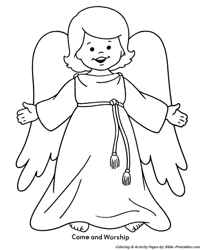 Christmas Kids Coloring Pages - Come and Worship
