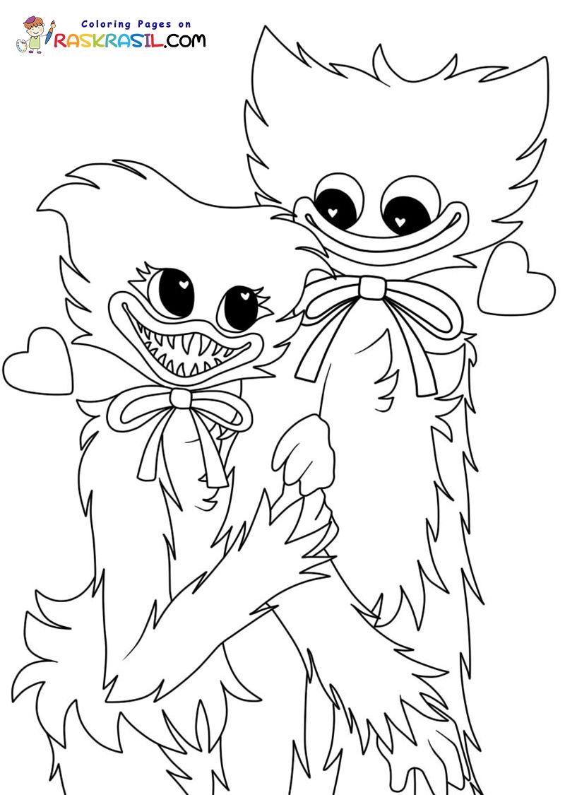 Huggy Wuggy Coloring Page Coloring Home