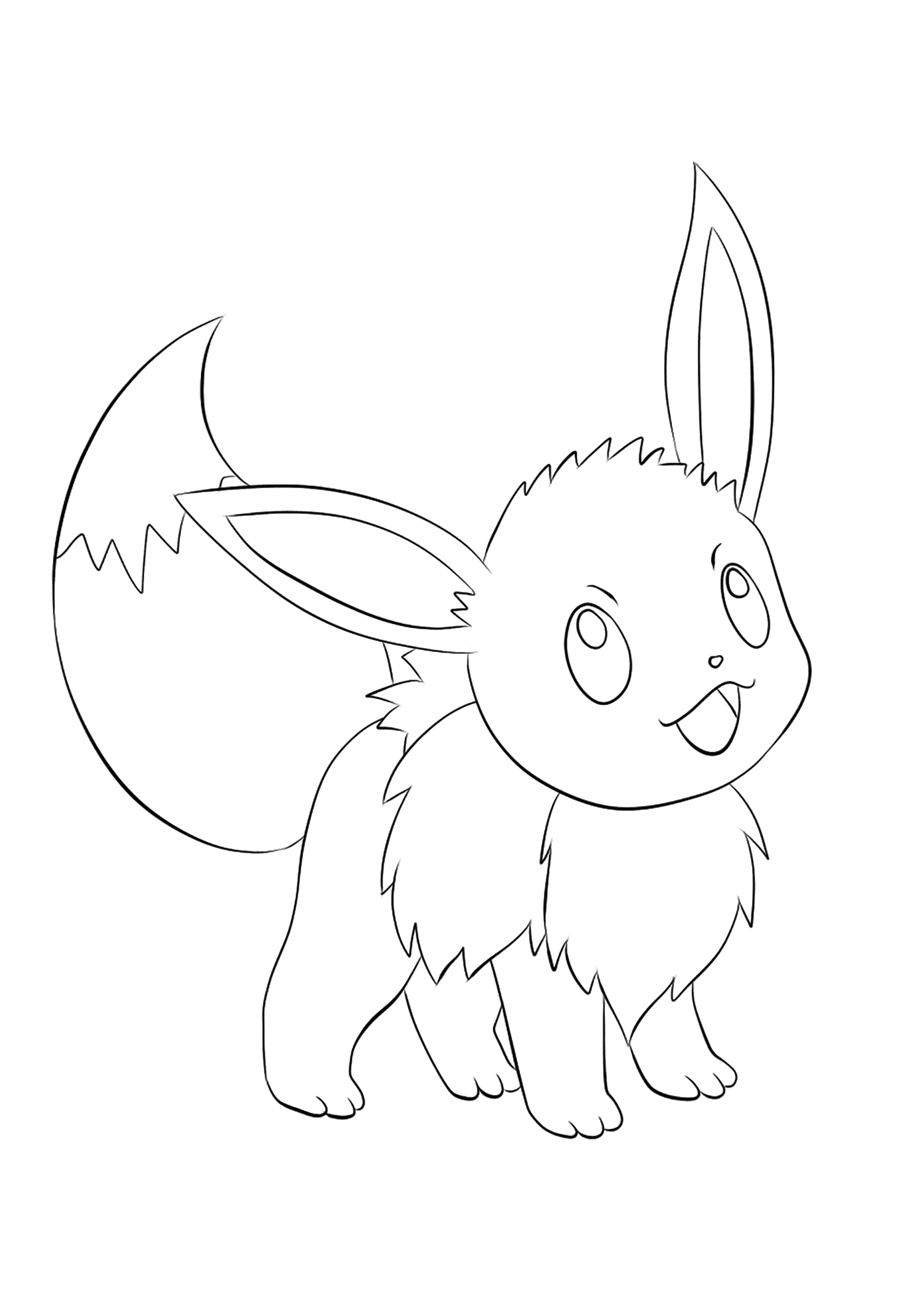 Eevee No.133 : Pokemon Generation I - All Pokemon coloring pages Kids Coloring  Pages