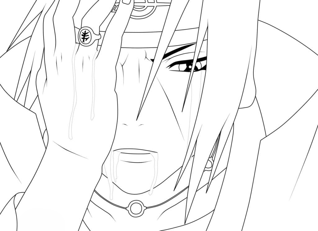 Coloring page Itachi Uchiha from the Naruto anime Print Free