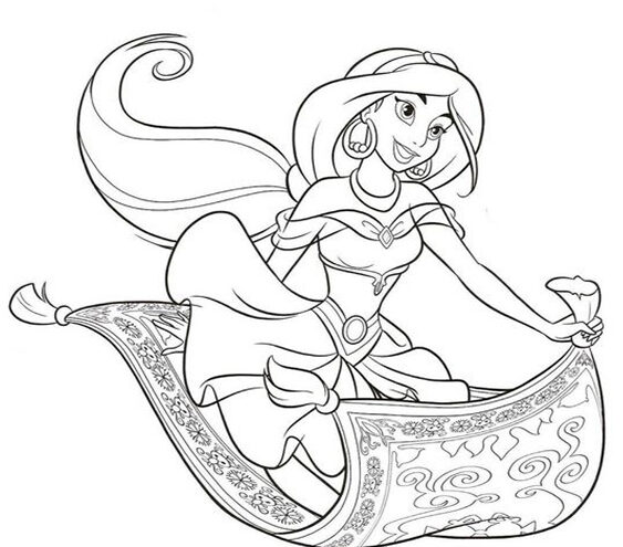 Free & Easy To Print Jasmine Coloring Pages - Tulamama