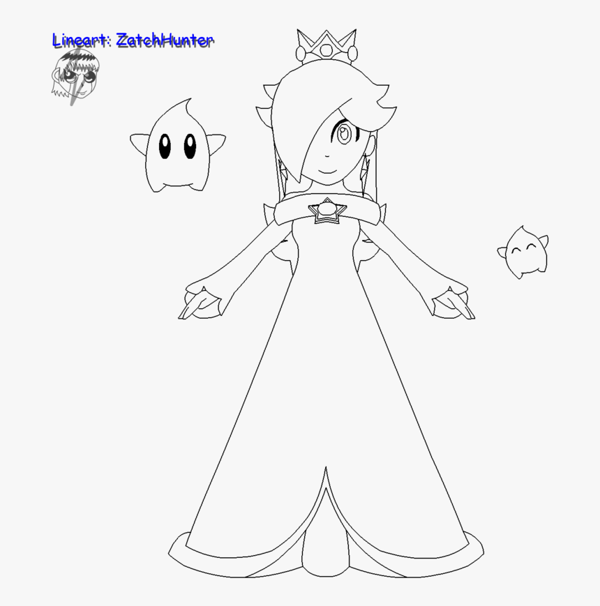 Rosalina Coloring Pages To Print - Coloring Pages Of Rosalina, HD Png  Download , Transparent Png Image - PNGitem