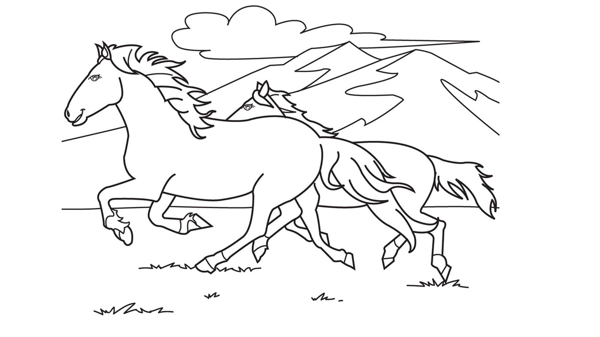 Download Race Horse Coloring Page - Coloring Home