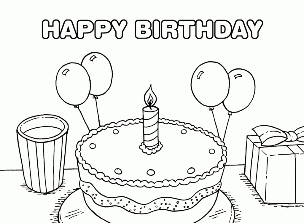 Happy Birthday Coloring Pages Wwwwalzem Coloring Pages Happy ...