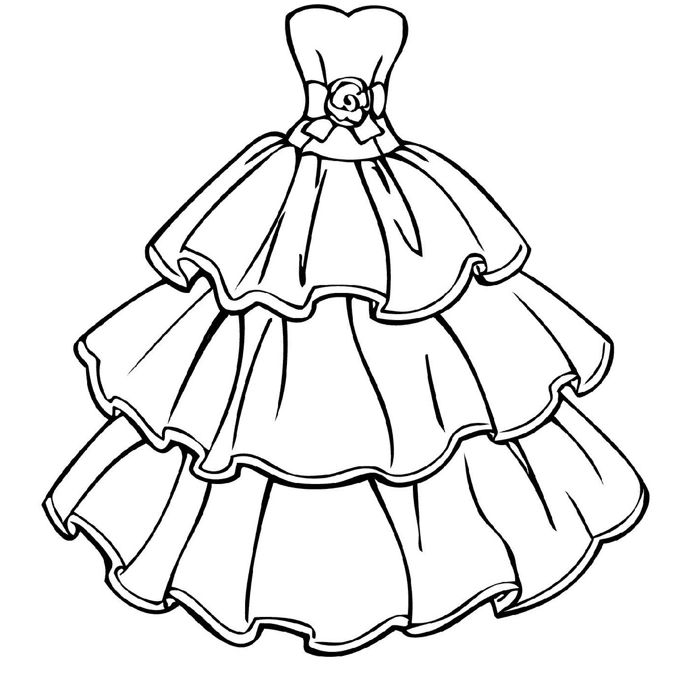 Wedding Dress Coloring Pages   Coloring Pages For Girls, Barbie ...