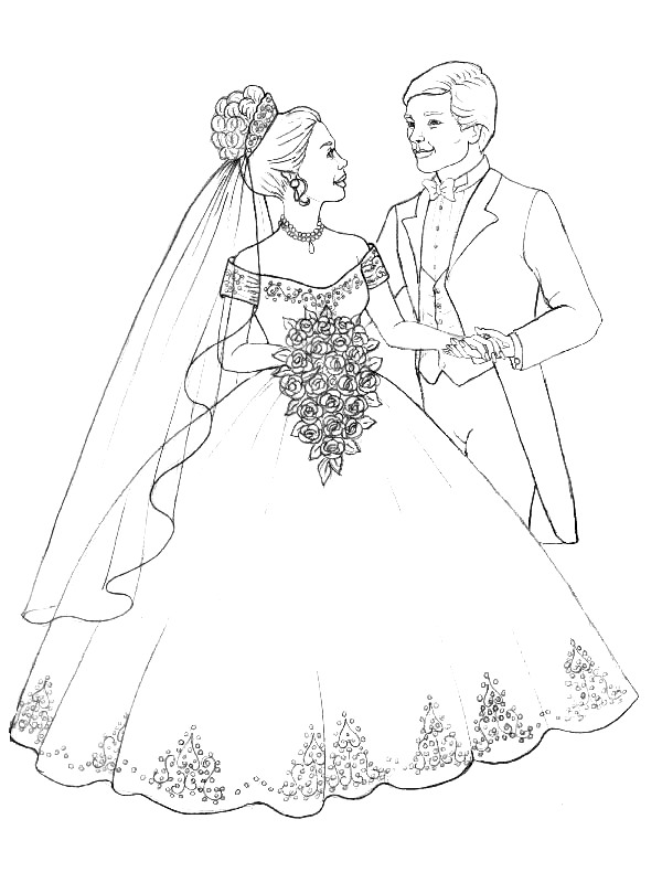 Wedding Coloring Pages at GetDrawings | Free download