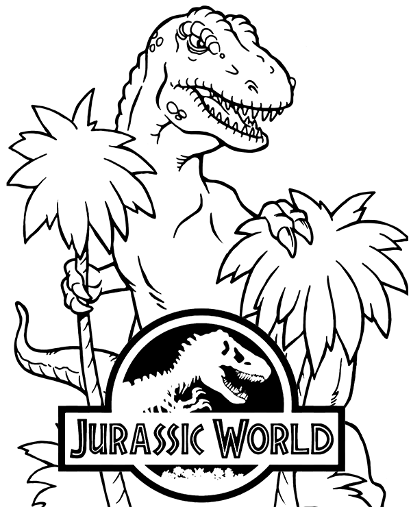 Jurassic World T Rex Coloring Pages Free Printable Coloring Pages