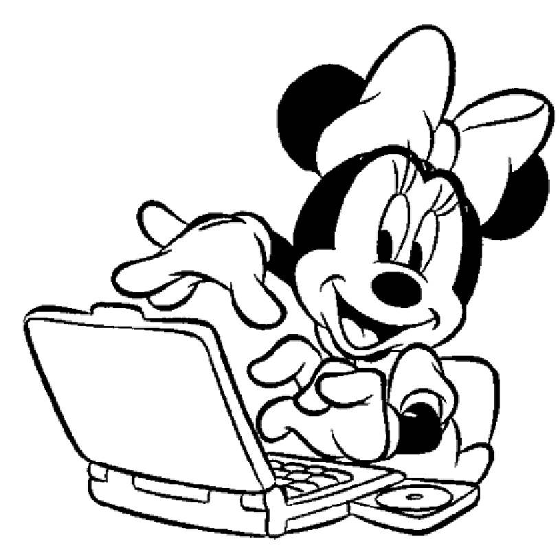 printable minnie mouse coloring pages laptop Coloring4free ...