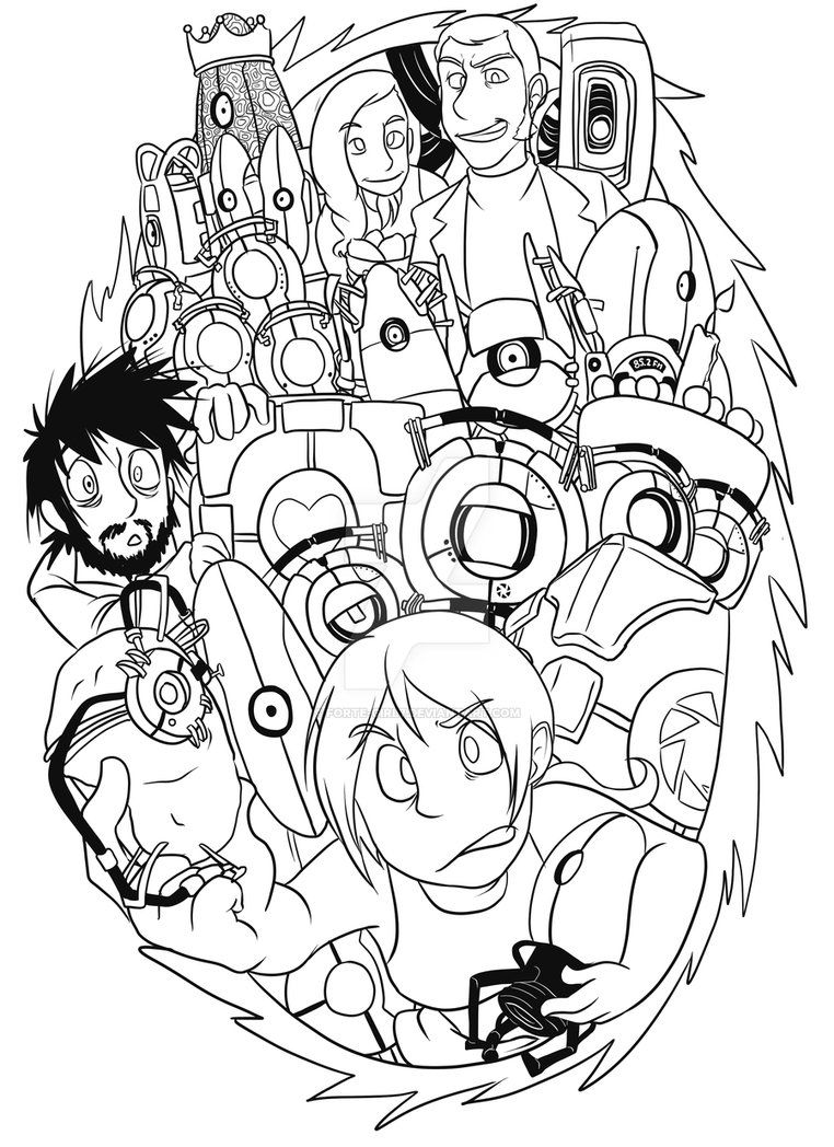 Portal: Portals WIP Coloring page by forte-girl7 on DeviantArt ...
