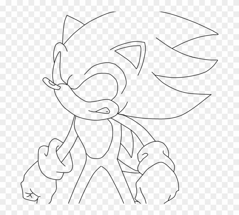 Super Sonic Coloring Pages - Dark Sonic Colouring Clipart (#2064339) -  PikPng