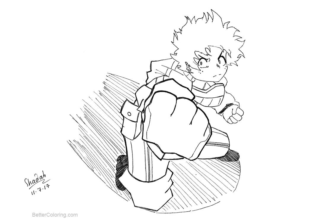 Anime My Hero Academia Coloring Pages