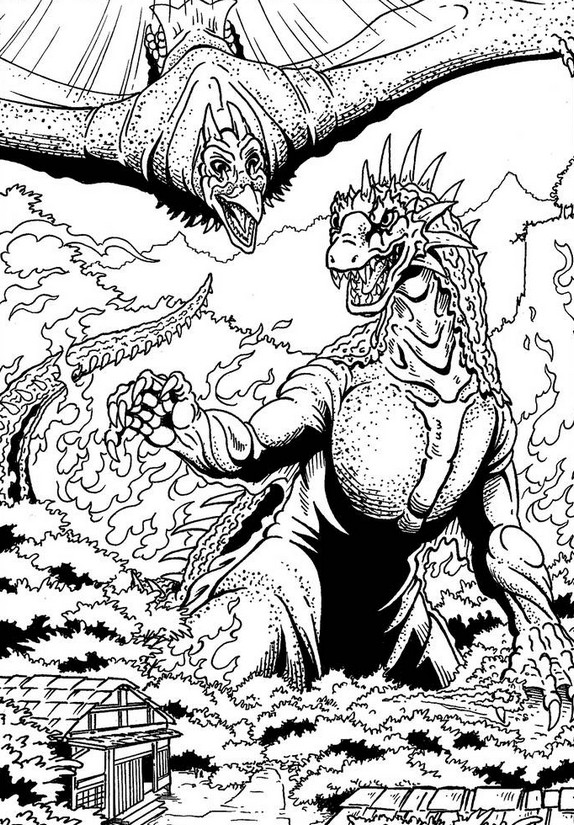 Rodan Coloring Pages - Coloring Home